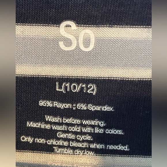 NWOT SO Girls Tshirt Dress Size L (10/12) - Picture 2 of 3